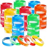 Liliful 100 Pcs Silicone Rubber Wristbands Rubber Wristband Bracelet Bands for Silicone Wristbands for Women Men(Multicolor)