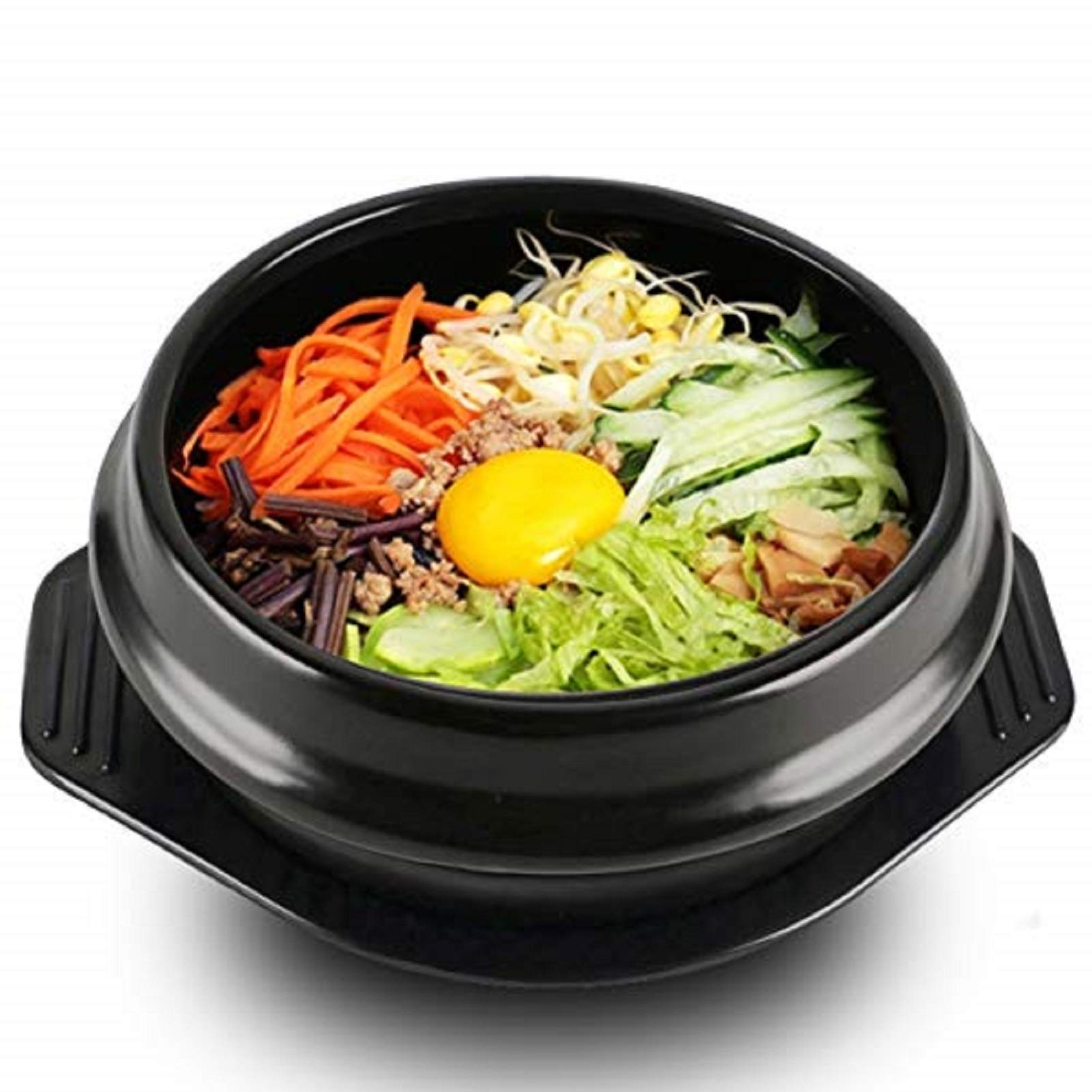 Korean Dolsot Large Earthenware Bowl Stone Pot Bibimbap Cooking + Trivet Set Rice Bowl – 14