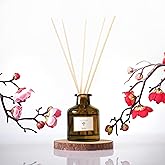 PRISTINE Sakura Reed Diffuser for Home | Cherry Blossom Flower Sakura Oil Diffuser & Reed Diffuser Sticks with Essential Oil Reed Diffuser Set | Home & Office | Perfect Blend for Calming & Restoring