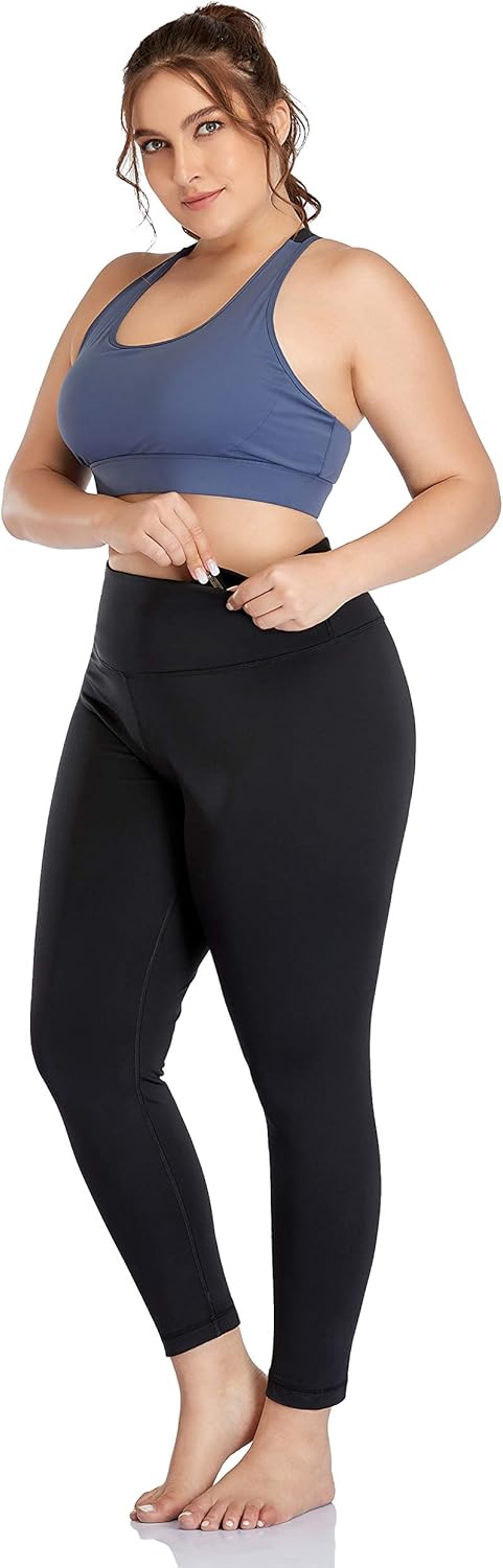 ZERDOCEAN Women's Plus Size High Waisted Yoga Leggings Tummy Control Workout Running Pants: Clothing
