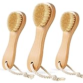 ZJoey 3 Pcs Wood Laundry Stain Brush Stain Remover Brushes with Boar Bristle Small Stain Brush for Clothes for Scrubbing Stains from Furniture Fabric Leather(3 Pcs A)