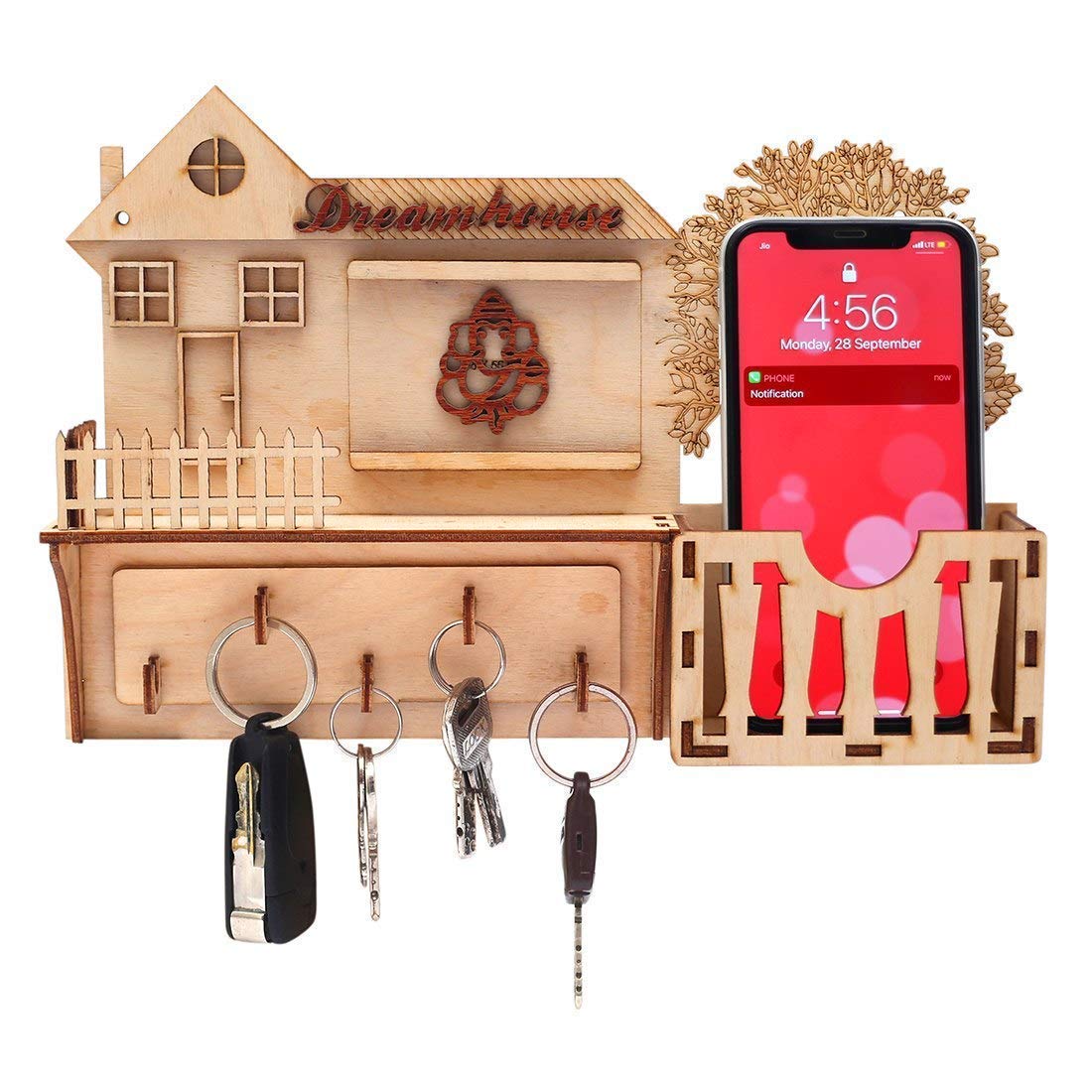 PERFECT ENTERPRISE Premium Home Shape Wall Hanging Keys with Key Holder