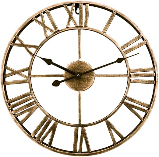 Zuji Wanduhr Vintage 40cm Wanduhr Gross Wanduhr Lautlos Wanduhr Ohne Tickgerausche Wanduhr Dekorative Fur Kuche Wohnzimmer Schlafzimmer Golden Amazon De Kuche Haushalt