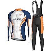 INBIKE Cycling Jersey Men Set Bib Shorts Set Breathable Bike Shirts Quick-Dry Bib Bicycle Jersey Biking Clothing Set