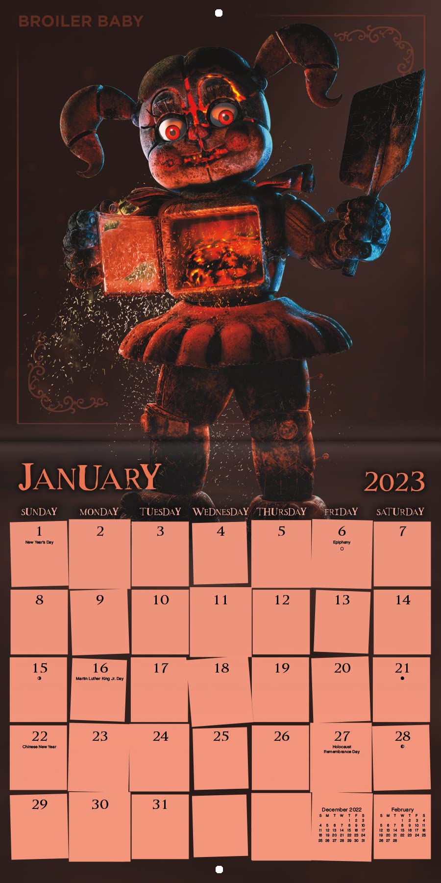 Fnaf Calendar 2023 2023 Five Nights At Freddy's Wall Calendar: Trends International:  9781438890340: Amazon.com: Books