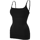 EUYZOU Women Shapewear Tummy Control Camisole Tops - Square Neck Sexy Compression Tank Tops Seamless Body Shaper