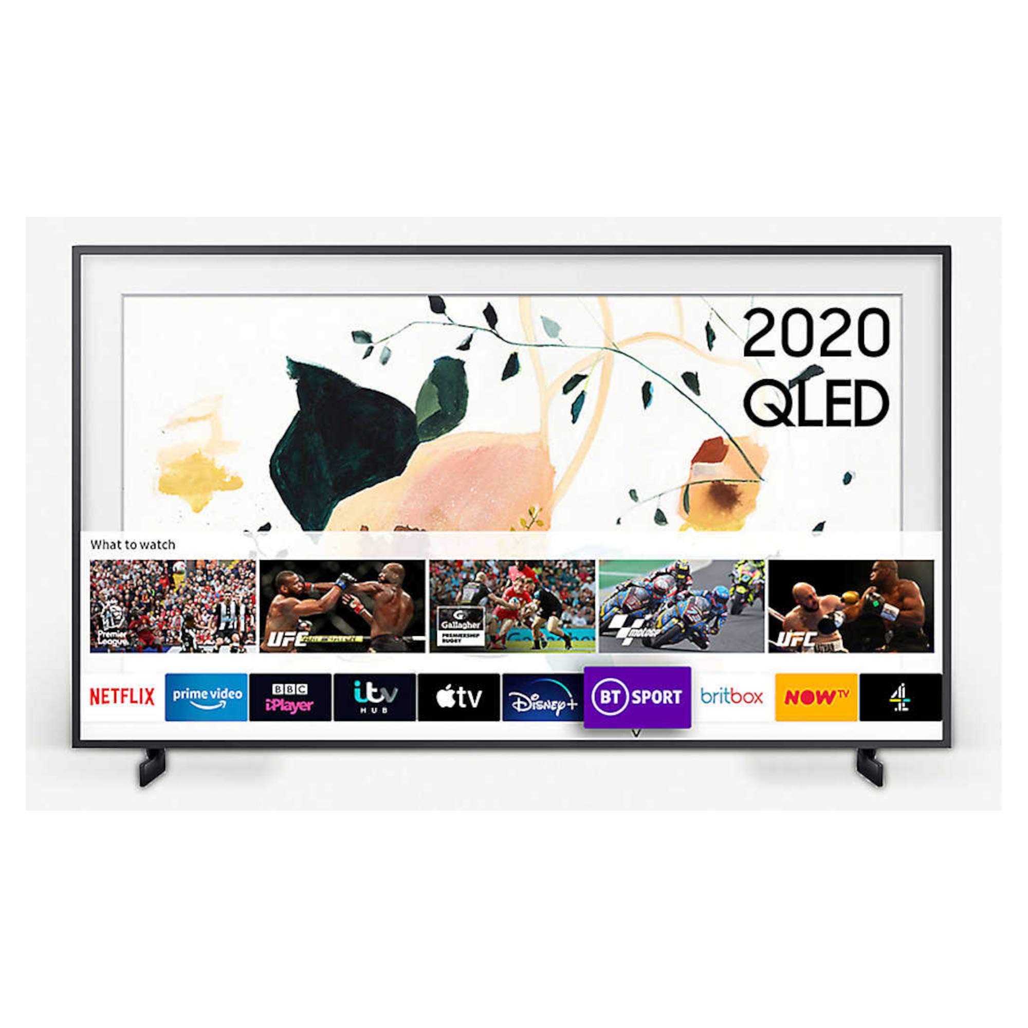 Samsung 2020 32" The Frame Art Mode QLED Full HD HDR Smart TV, CHARCOAL BLACK, LS03T