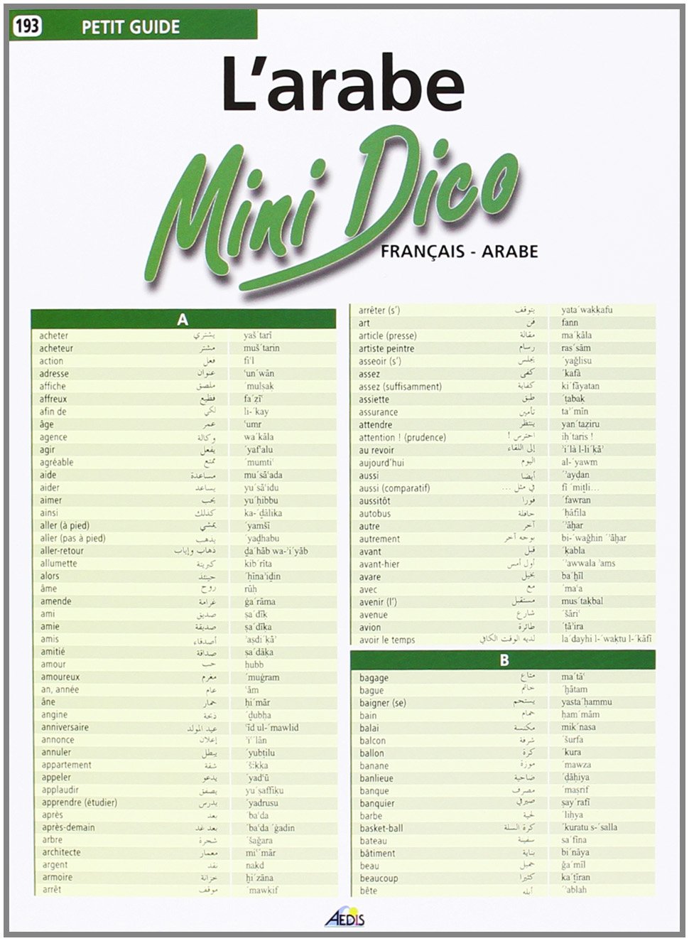 Mini Dico Francais Arabe French Edition Collectif Amazon Com Books