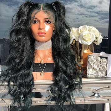 Amazon Com Cyswi Curly Wigs Long Synthetic Black Cosplay Wig