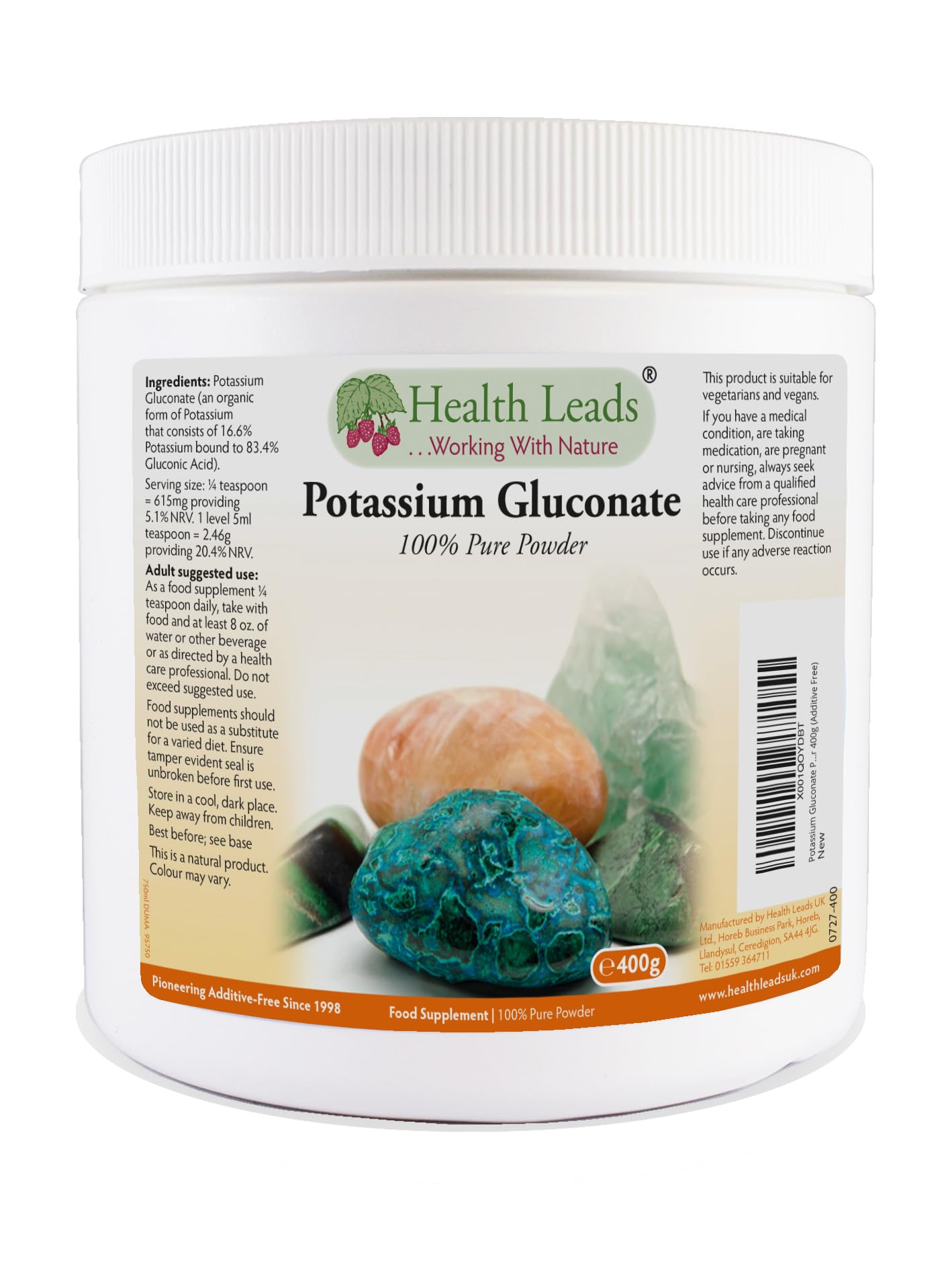 Potassium Gluconate Powder 400g (Additive Free)