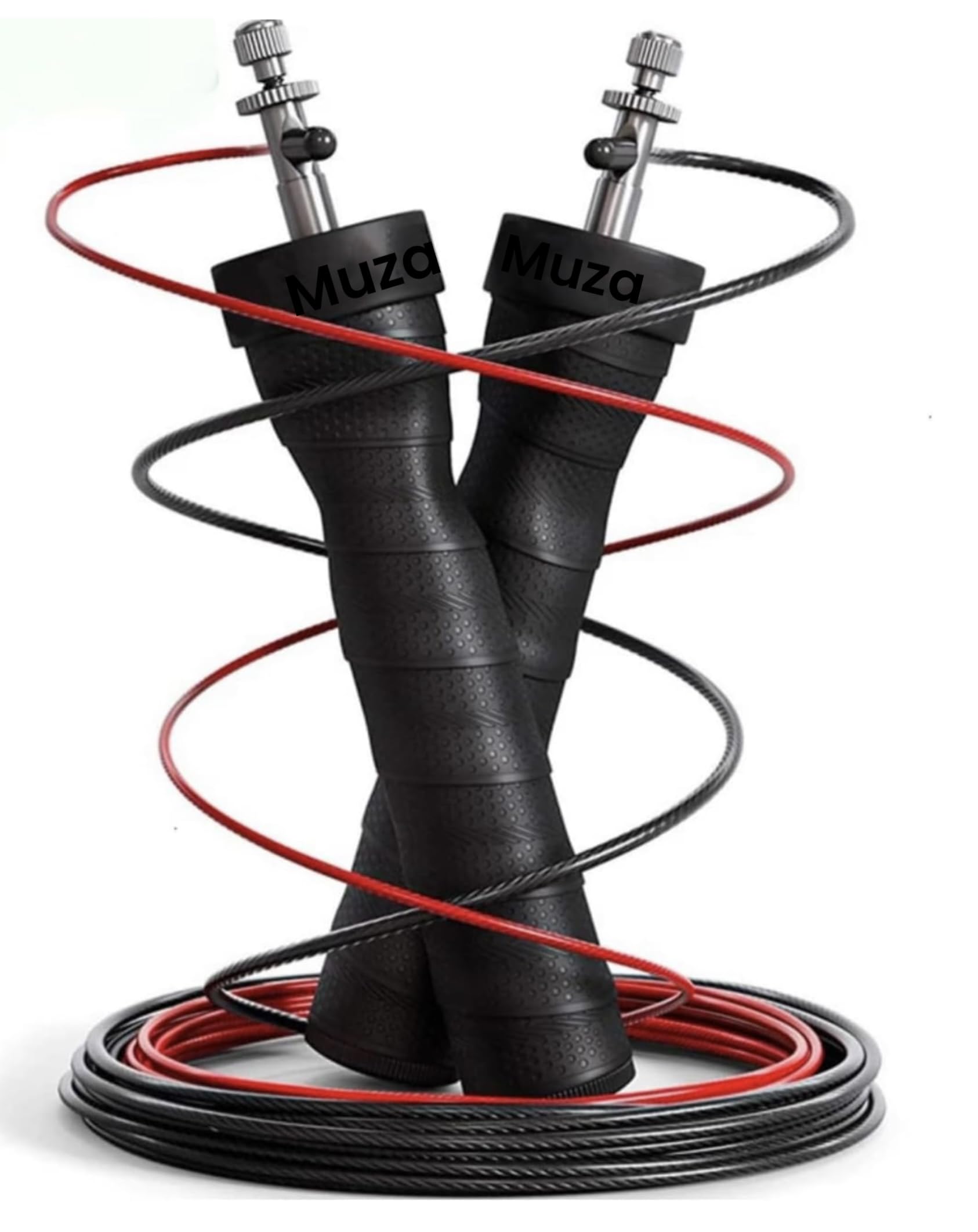 Muza Skipping Rope, Jump Rope for adult, Tangle-Free Rapid Speed Skipping Rope Cable with Ball Bearings，for Women, Men, and Kids with Foam Handles for home Fitness, MMA