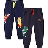 Bumeex Baby and Toddler Boys' 2-Pack Pull on French Terry Pants 1-7Y