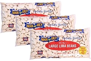 Dixie Lily - Large Lima Beans - Dried Beans for Cooking, Quick Soak & Slow Cooker Options, Non-GMO, Great for Soups & Sides - 12oz, 3 Pack