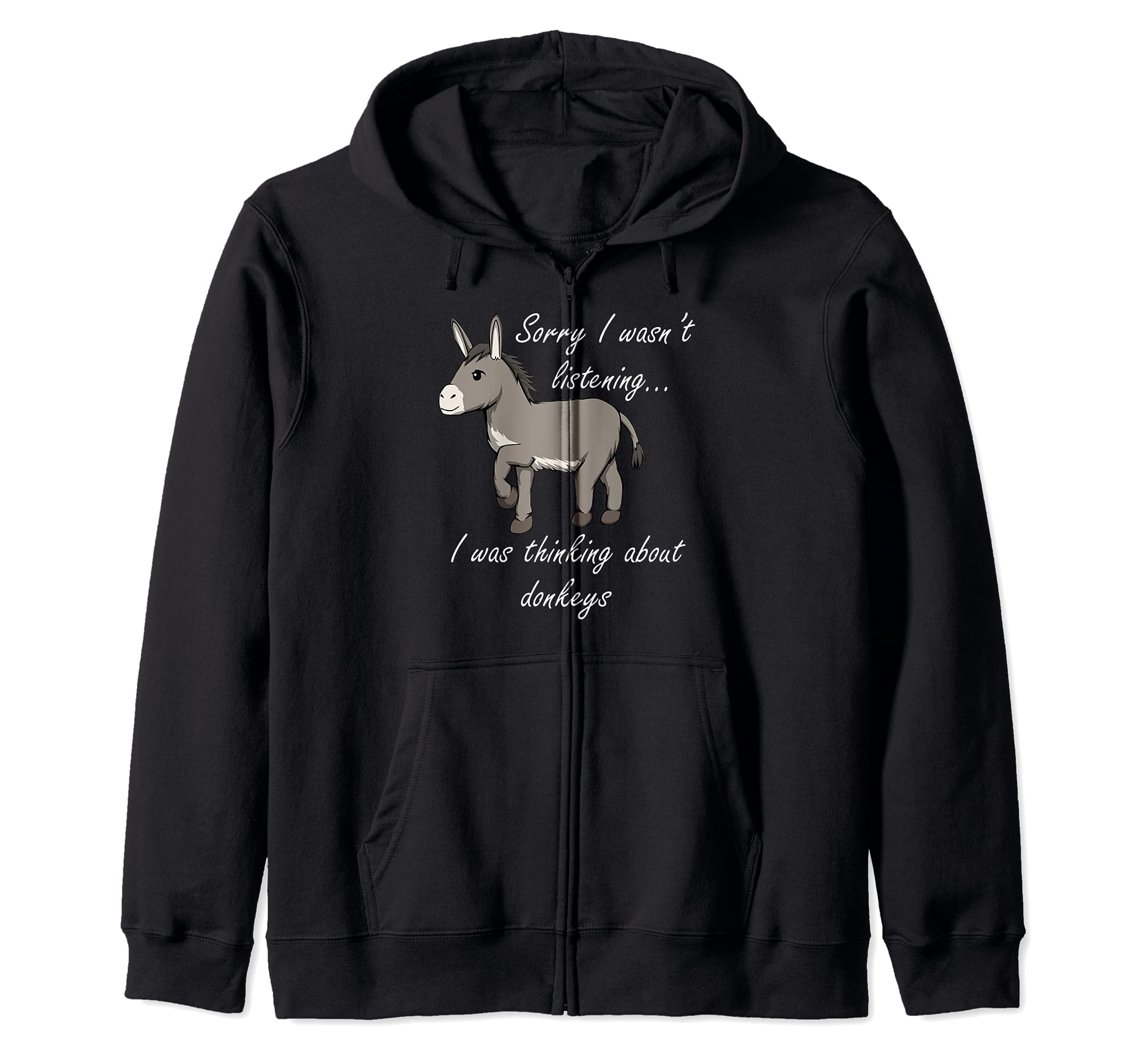 Baby Donkey Quote Ironic Mule Zip Hoodie