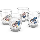 Tervis Barefoot Beach Collection Made in USA Double Walled Insulated Tumbler Travel Cup Keeps Drinks Cold & Hot, 12oz - 4pk, Classic