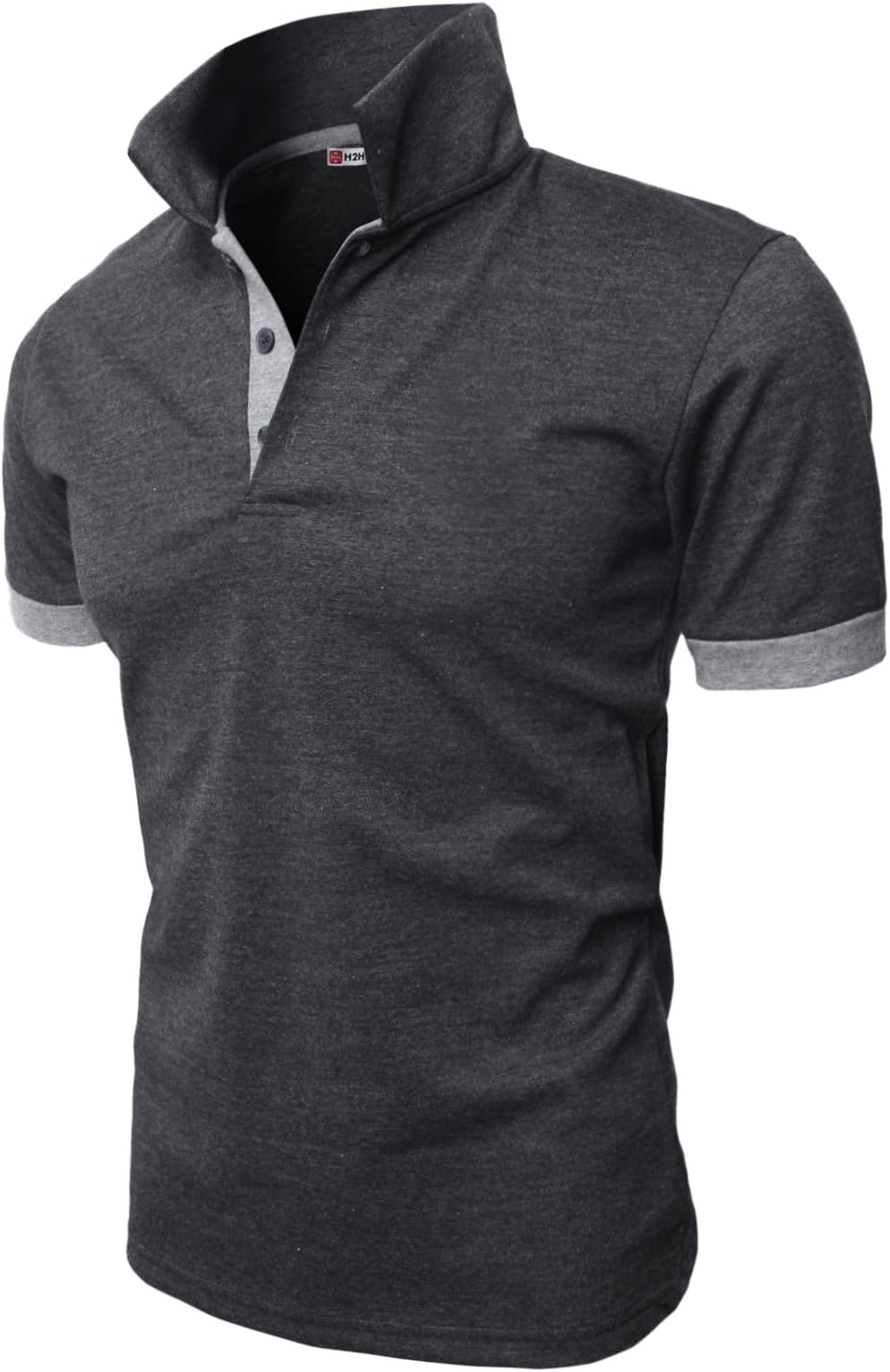 H2H Mens Casual Slim Fit Polo T-Shirts Basic Designed of Various Styles
