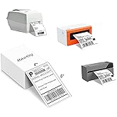 MakerKing 4x6 Thermal Labels, White Mailing Fanfold Postage Direct Thermal Printer Shipping Label (100 4x6 Fanfold Labels), Compatible with Rollo, MUNBYN, iDPRT, Polono, Zebra Thermal Label Printer