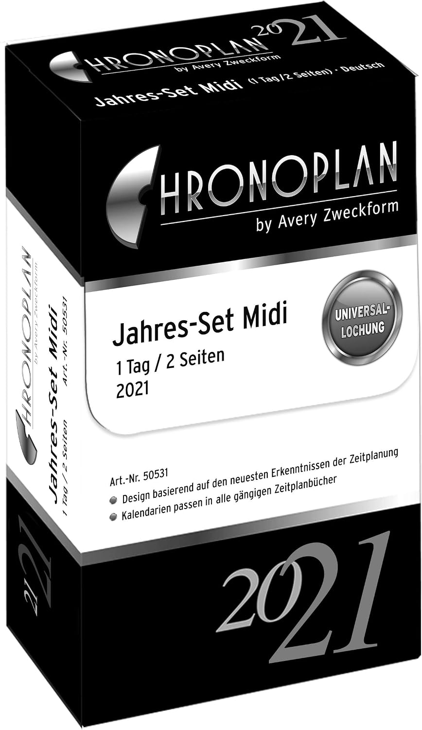 Avery Zweckform Chronoplan 50531 Year Planner Set Mid-Year 2011, cream, Midi