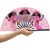 MBDFUT 13In Fans for Line Dancing, Where Them Fans At Clack Fan for Line Dancing, Boots On The Ground Hand Fan, Large Festival Folding Fan for Dance, Party, Decoration (Style 3)
