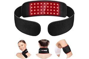 Doinart Red Light Therapy Belt for Neck, Portable Near Infrared Light Therapy for Face and Neck Chin Firming - Red Light Therapy Device Wearable Belt Neck Wrist Wrap Hand Unisex Gift
