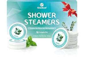 OrientLeaf Shower Steamers Aromatherapy, 8 Pcs Stress Relief Eucalyptus Mint Shower Bombs, Birthday Gifts for Women and Men, 
