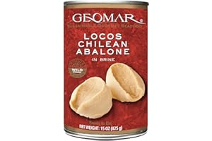GEOMAR Locos (Chilean Abalone) in Brine - Hand Caught by Divers - Nutritious Seafood Delicacy - High in Protein and Ready-to-Eat - 3 Pieces per Can (15 oz)
