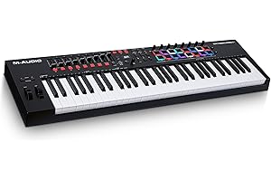 M-AUDIO Oxygen Pro 61 - 61 Key USB MIDI Keyboard Controller With Beat Pads, MIDI-assignable Knobs, Buttons and Faders, and Na