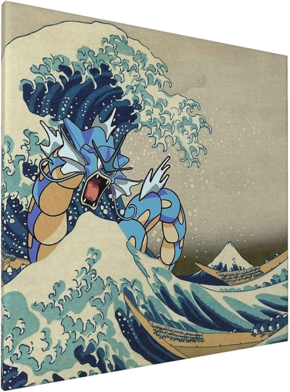 Amazon Com The Great Wave Off Gyarados Home Bedroom Decor Wall Art Canvas Prints Artwork Painting Pictures 16 X16 Posters Prints