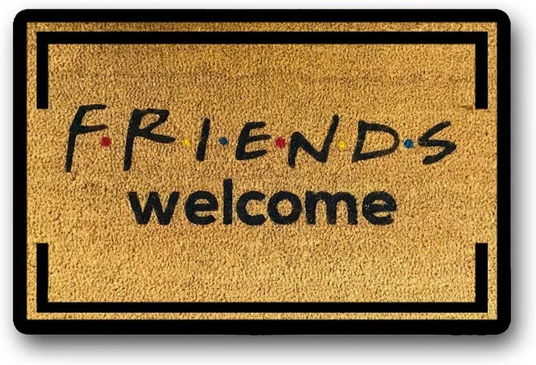BXBCASEHOMEMAT Friends Tv Show Gifts, Welcome Mat, Funny Doormat, Custom Doormat, Housewarming Gift, Wedding Gift, Friends Theme, Gift for Friends 18" x 30"