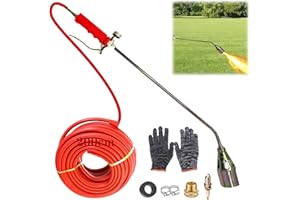 New Portable Propane Torch Weed Burner Kit, 2025 Weed Torch with Turbo Trigger, 35mm Nozzle 200cm Hose Flamethrower for Flame