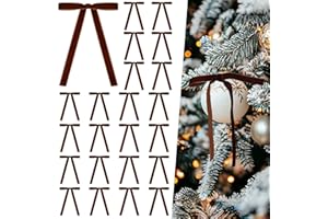 Artmag 24 Pcs Velvet Bows for Christmas Tree Rustic Velvet Christmas Ornaments Rustic Bows for Door Garland Wreath Gift Party