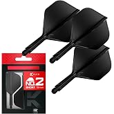 Target Darts K Flex Integrated Dart Flights And Shafts, No.2 | Pack Of 3 K-Flex - No2, Kflex All In One Moulded Dart Flight &amp; Stem Lengths: Short, Intermediate &amp; Medium | Professional Dart Accessories