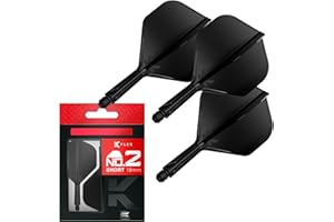 Target Darts K Flex Integrated Dart Flights And Shafts, No.2 | Pack Of 3 K-Flex - No2, Kflex All In One Moulded Dart Flight & Stem Lengths: Short, Intermediate & Medium | Professional Dart Accessories