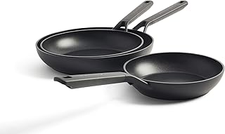 KitchenAid Classic Pfannenset, Bratpfanne Induktion Antihaft mit Hitzebeständigem Griff, Backofen-und Spülmaschinengeeignet - 20/24/28 cm