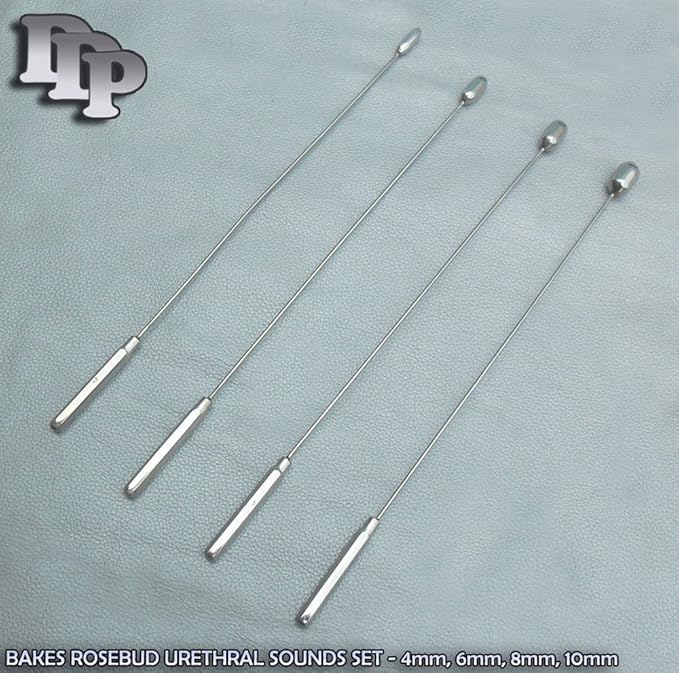 Bakes Rosebud Urethral Sound Set, 4mm, 6mm, 8mm, 10mm Everything Else