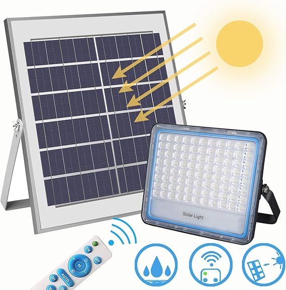 2020 Upgraded 100W Solar Strahler,176LED Weiß 6000K solarlampen für