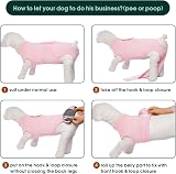 Kuoser Dog Surgery Recovery Suit Pink M Post-Op E-Collar Alternative view 4