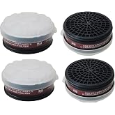 LDY-3 P-A-1 Filter Cartridge Against Organic Vapors and Dust for Respiratory Protection,Screw Type,4 Pcs