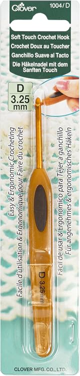 Clover Soft Touch Crochet Hook 3.25mm Beige - Crochet Tool