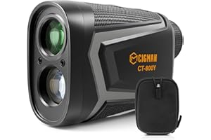 Golf Laser Rangefinder with Slope, CIGMAN 850/1200 Yards Rechargeable Golf Range Finder Magnetic, Continuous Scan for Hunt, High-Precision LCD/OLED Screen Flag Pole Lock Vibration, 7X Magnification