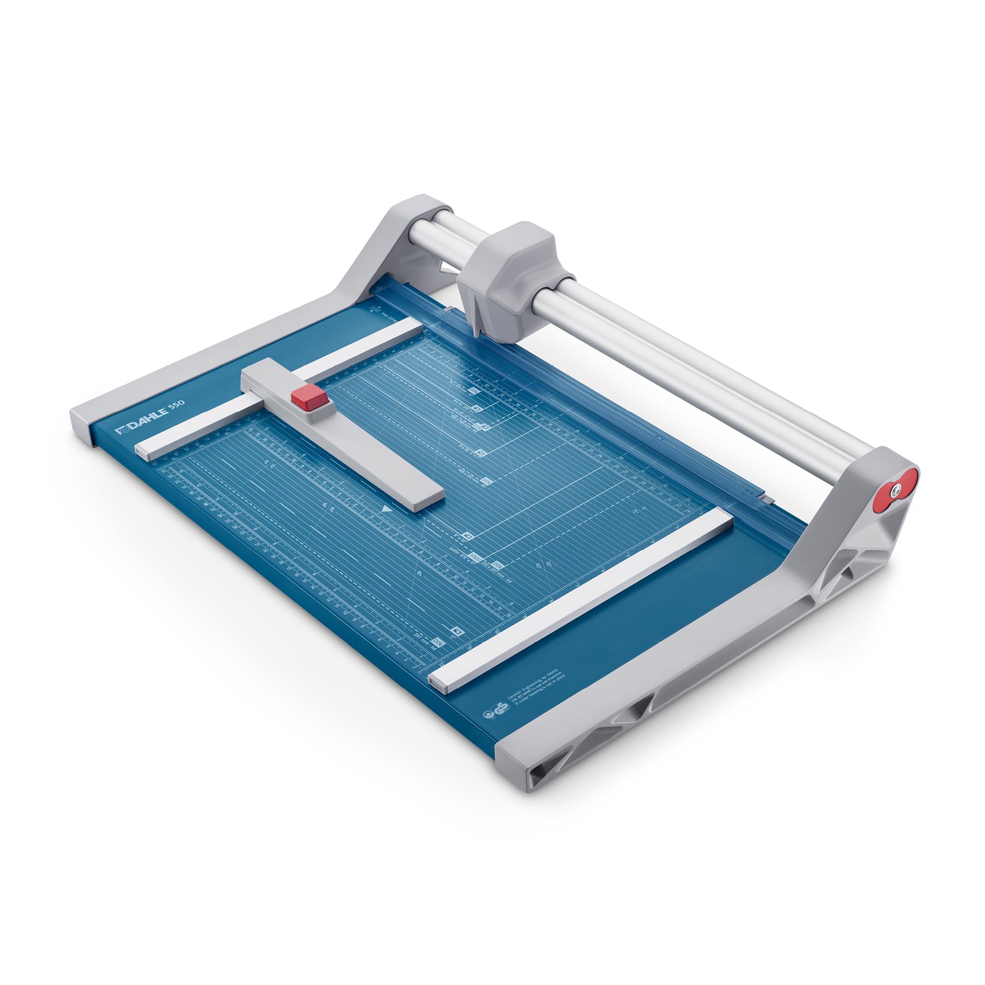 Dahle 550 Professional A4 Self-Sharpening Paper Trimmer, Dual Guide Bar, Automatic Clamp, Safety Protection Cutter