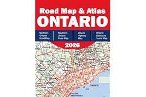 Ontario Road Map 2026 - Ontario Road Atlas 2026 - Southern Ontario Road Map - Northern Ontario Road Map
