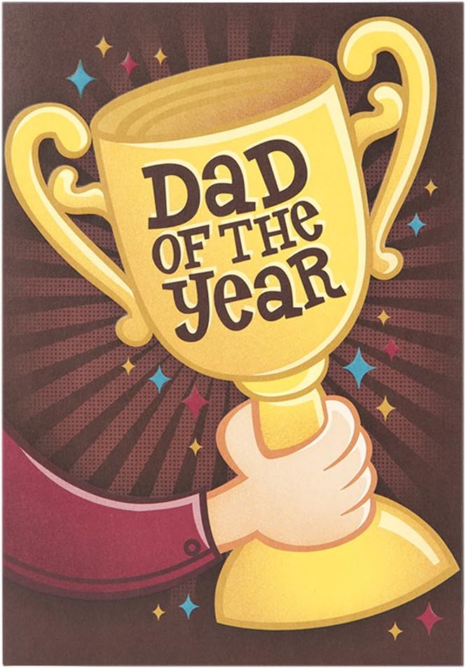 Hallmark Father's Day Card Dad of the Year Award Medium Amazon.co.uk