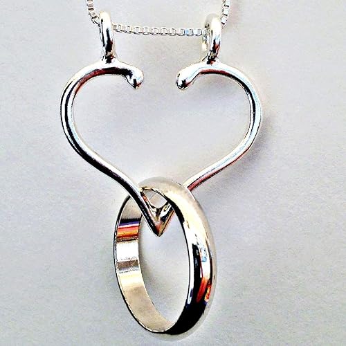 Ring Holder Necklace Made in USA Only Original Open Heart