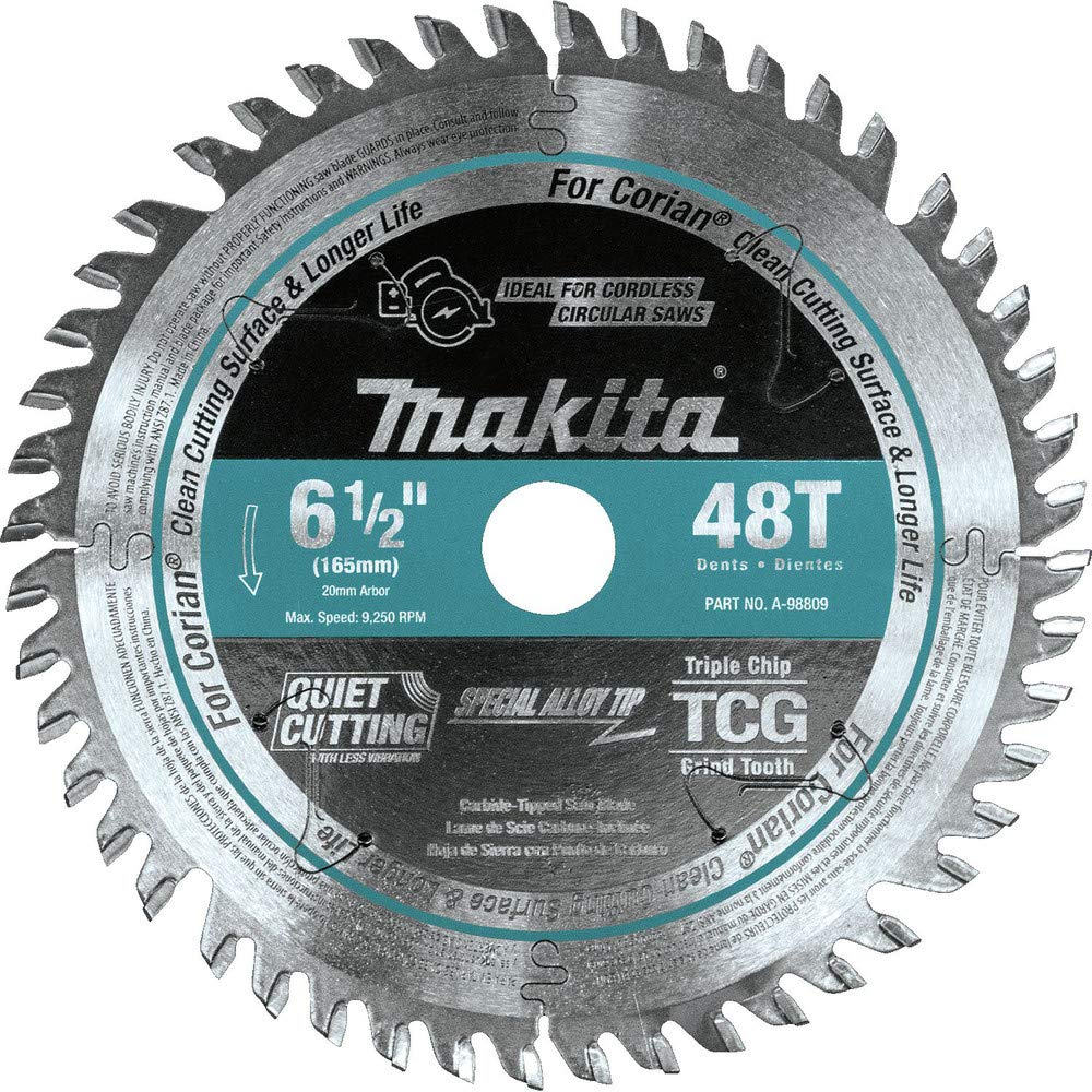 Makita B-56801 Specialized Saw Blade for Plunge Saws 165x20x48T