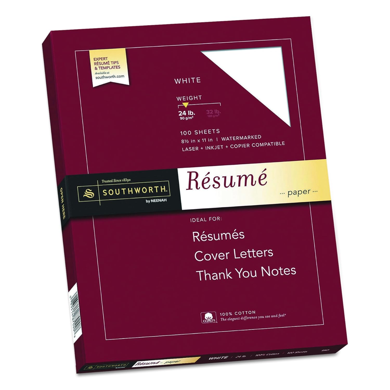 Southworth Cotton Resume Paper 8 5" X 11" 24 Lb