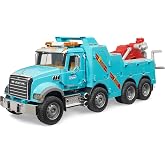 Bruder 02831 Mack Granite Recovery &amp; Towing Truck with Light &amp; Sound Module | 1:16 scale, door can be opened, made in Germany, ages 4+