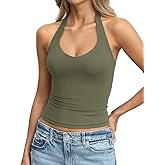 EasyGala Womens Double Lined Halter Tank Tops Backless V Neck Sleeveless Shirts Sexy Going Out Tops Summer Trendy 2026