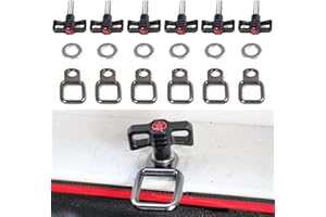 BESTAOO 6Pack Hardtop Quick Removal Bolts Thumb Screws with 6 Tie Down Anchors Compatible with Jeep Wrangler 1997-2024 TJ JK JL Gladiator JT 4XE 2021+ Ford Bronco 2 4 Door Accessories (Star)