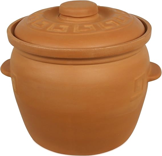 K & K Ceramic Potato/Onion Pot 7 Litres Unglazed Ceramic Stoneware